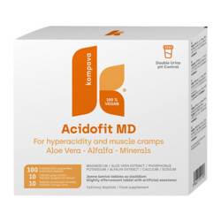Kompava AcidoFit MD 2 x 10 comprimés + 100 bandelettes pH