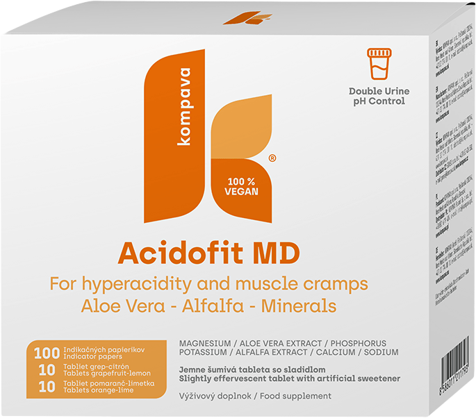 Kompava AcidoFit MD 2 x 10 compresse + 100 pz di cartine al tornasole mix