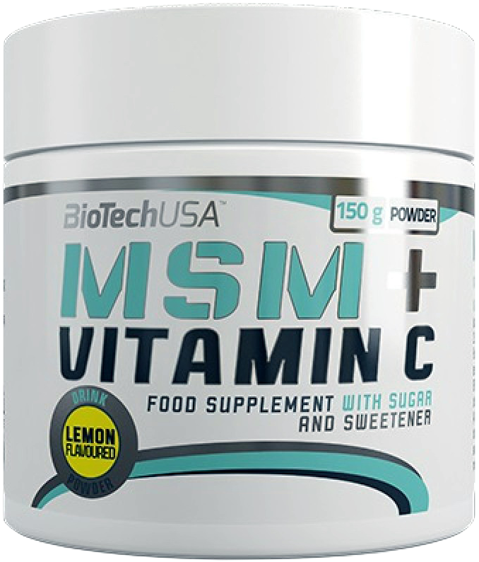 BioTech USA MSM + Vitamin C 150 g citrom