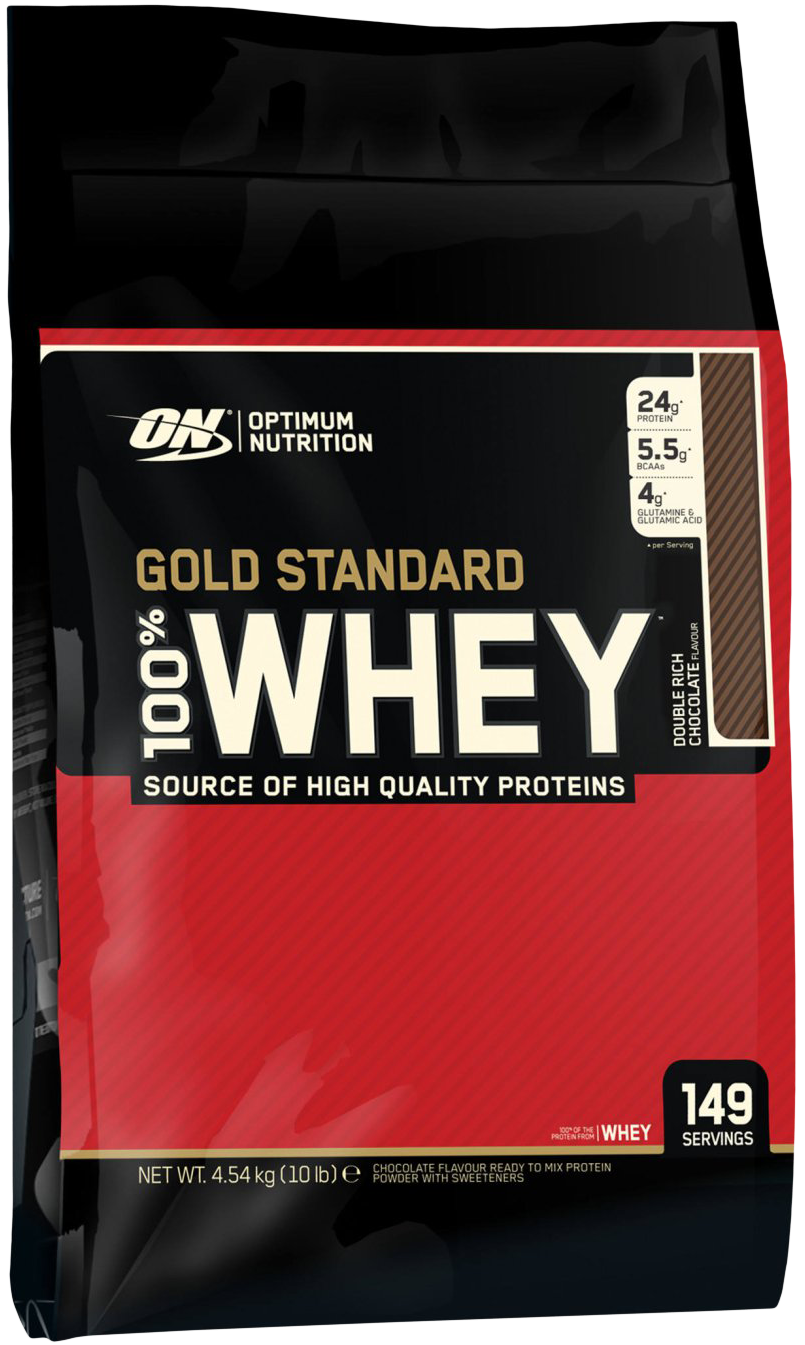 Optimum Nutrition 100% Whey Gold Standard 4540 g double chocolat.