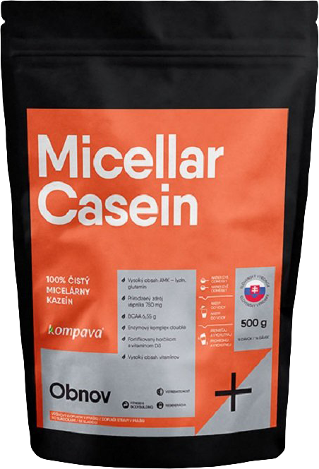 Kompava 100% Natural Micellar Casein 500 G Vanilka-limetka