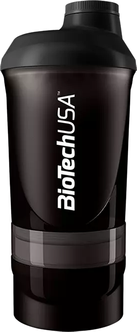 BioTech USA Shaker WAVE + 600 ml + 350 ml czarny