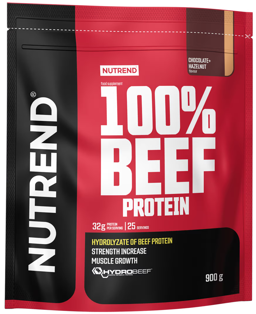 Nutrend 100% Beef Protein 900 G čokoláda-lieskový Orech