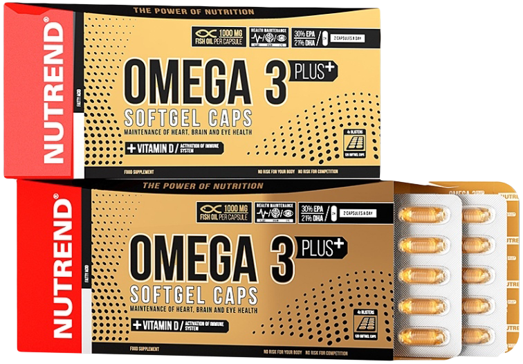 Nutrend Omega 3 Plus Softgel Caps 120 kapsúl