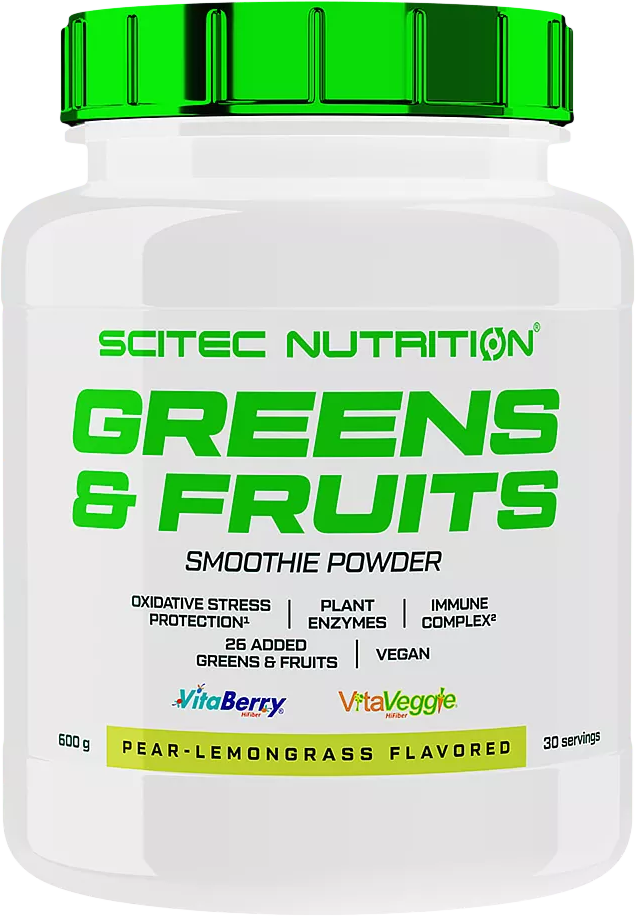 Scitec Nutrition Greens & Fruits 600 g hruška-citrónová tráva