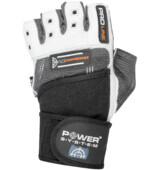 Power System Wrist Wrap Gloves No Compromise PS 2700 1 pair - white-grey