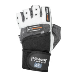 Power System Wrist Wrap Gloves No Compromise PS 2700 1 pair - white-grey