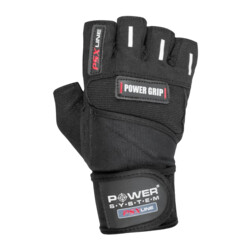 Power System Wrist Wrap Gloves Power Grip PS 2800 1 par - crni