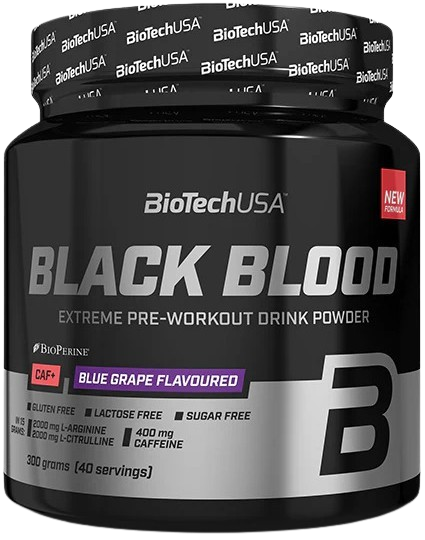 BioTech USA Black Blood CAF+ 300 g áfonya