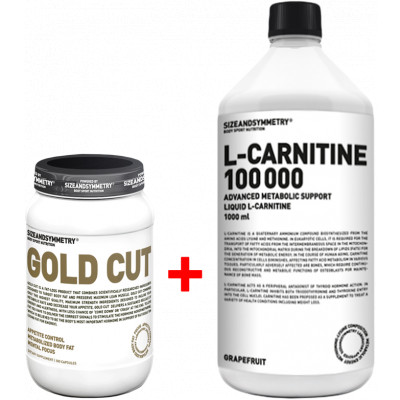 Sizeandsymmetry Gold Cut 100 kaps + L-Carnitine 100 000 1000 ml
