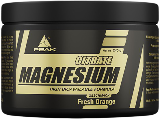 Peak Performance Magnesium Citrate 240 g cytrynowy