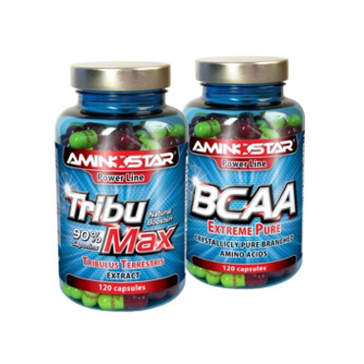 Aminostar TribuMax 120 caps + BCAA Extreme pure 120 caps stock package
