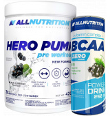 ALLNUTRITION Hero Pump 420 g + BCAA Zero 250 ml ZADARMO
