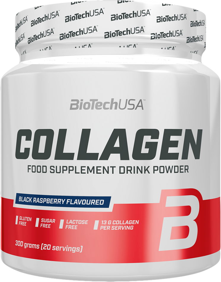 BioTech USA Collagen 300 g čierna malina