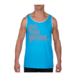 BodyWorld Débardeur pour homme DO THE WORK bleu, bordure grise