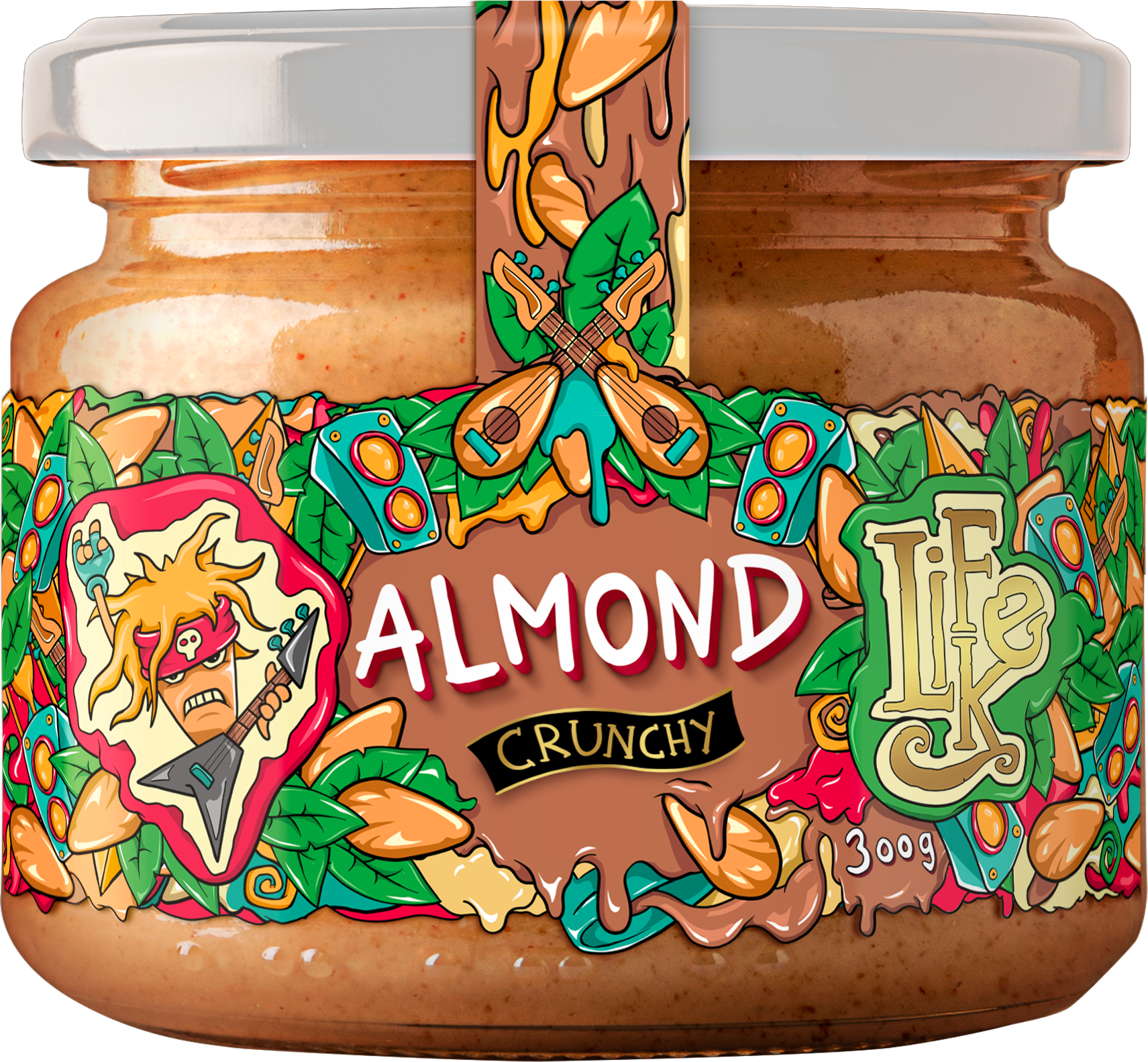 LifeLike Mandlové máslo křupavé 300 g křupavé