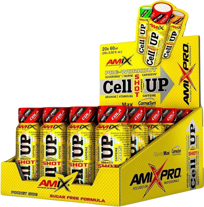 Amix CellUp Shot BOX 20 x 60 ml mangó