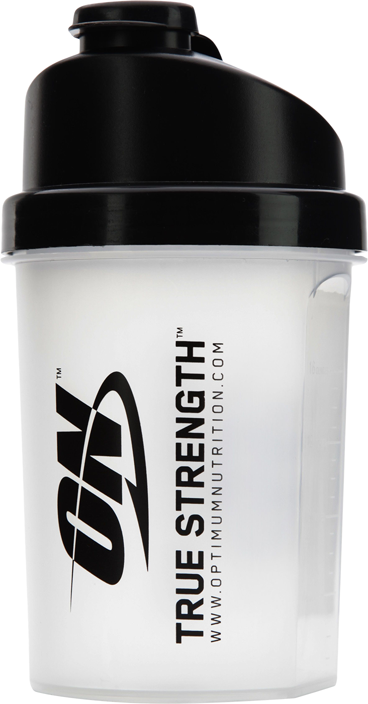 Optimum Nutrition Shaker ON True Strength 500 ml branco transparente