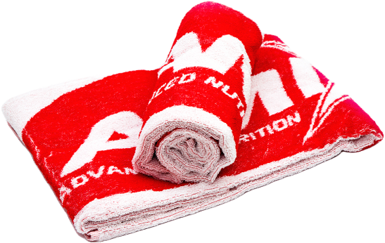 Amix Gym Towel 100 x 50 cm white-red