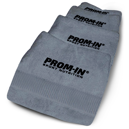 Prom-In Towel 100 x 50 cm black with white embroidery