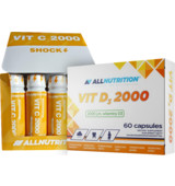 ALLNUTRITION VIT C 2000 Shock BOX 12 x 80 ml + Vitamin D3 2000 60 kaps
