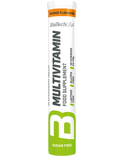 BioTech USA Multivitamin effervescent tablets 20 tabletta narancs