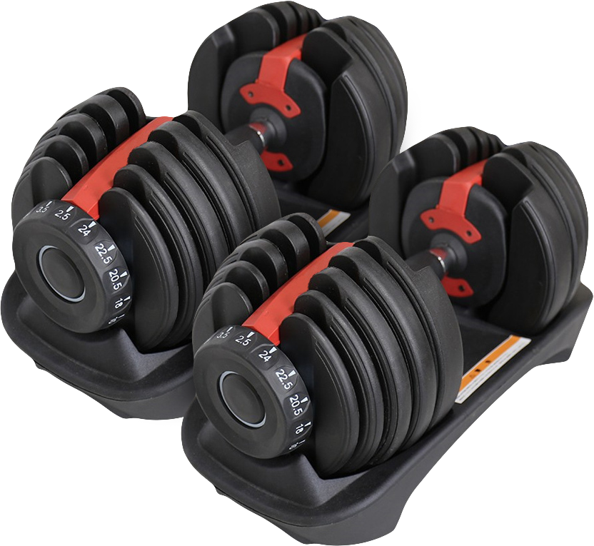 BodyWorld Adjustable dumbbells (pair) 2x 2,5-24 kg czarny