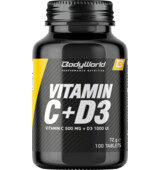 BodyWorld Vitamín C + D3 100 tablets