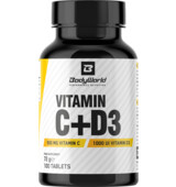 BodyWorld Vitamín C + D3 100 tabletter