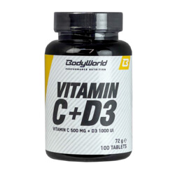 BodyWorld Vitamín C + D3 100 tablet