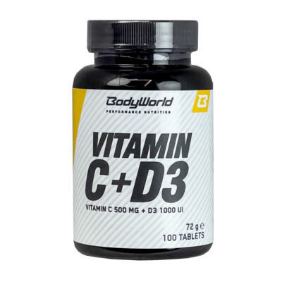 BodyWorld Vitamín C + D3 1000 UI 100 tabliet