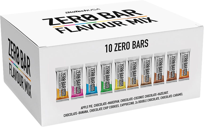 BioTech USA Zero Bar MIX BOX 10 x 50 g mix di sapori