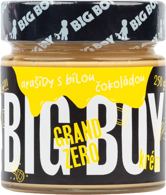 Big Boy Grand Zero Alb 250 g ciocolată albă cu alune