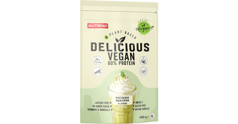 Nutrend Delicious Vegan Protein 450 g čokoláda-lískový ořech