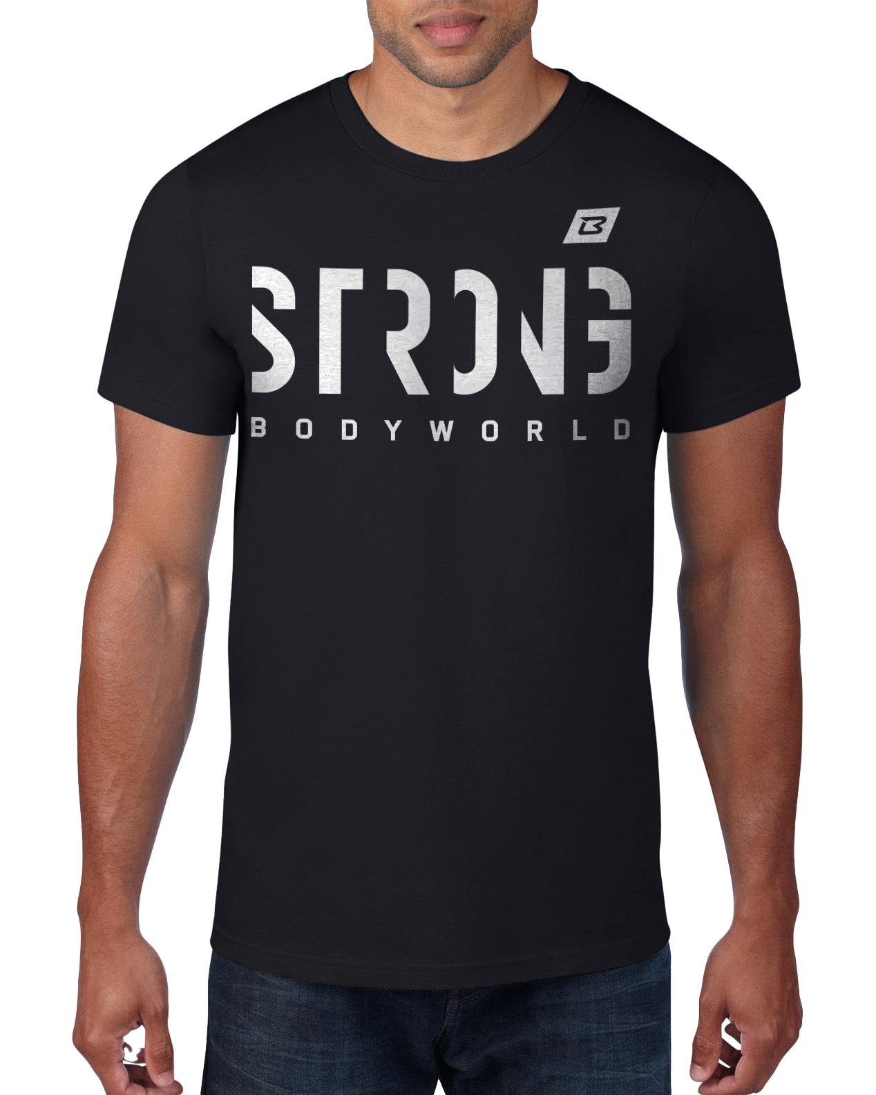 BodyWorld Pánske Tričko STRONG čierna S