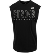 BodyWorld STRONG LINES mens sleeveless t-shirt black