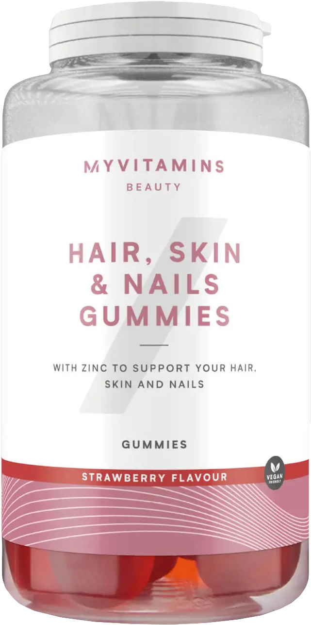 MyProtein MyVitamins Vegan Hair, Skin & Nails Gummies 60 Gummies fragola