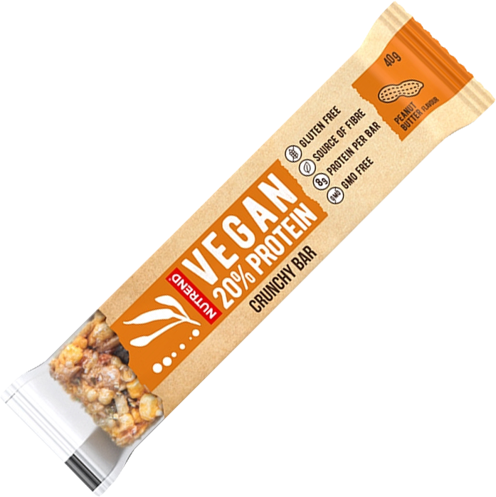Nutrend Vegan Protein Crunchy Bar 40 G Arašidové Maslo