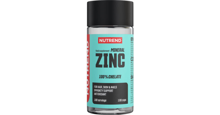 Nutrend Mineral Zinc 100% Chelate 100 capsules | BodyWorld.eu