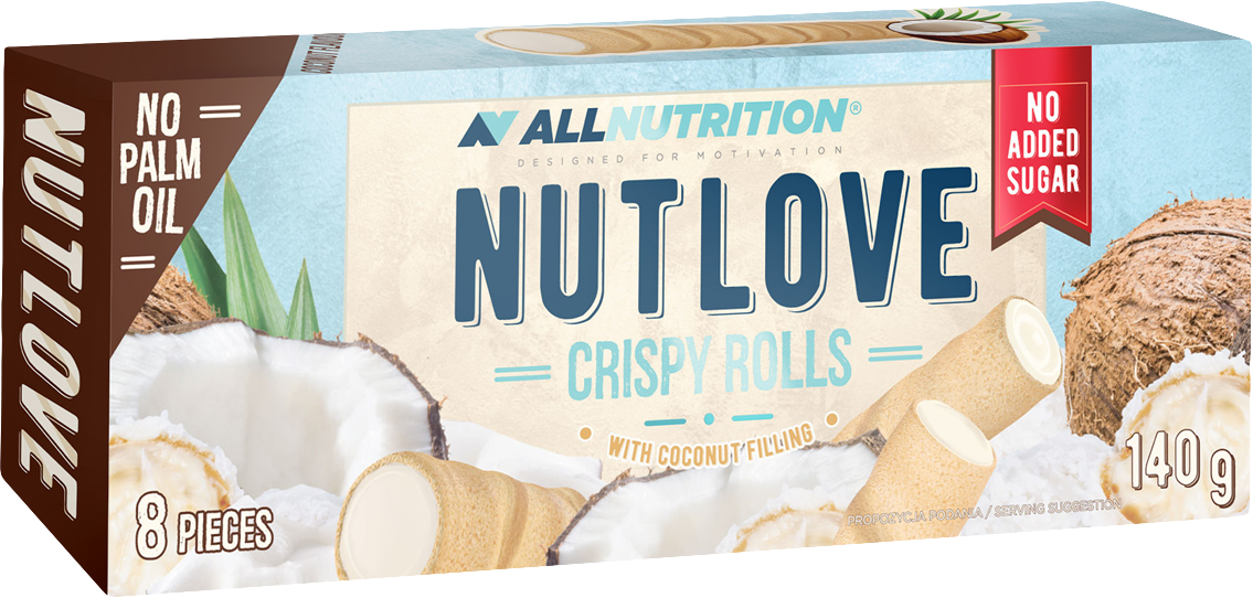 ALLNUTRITION NUTLOVE Crispy Rolls 140 G Lieskový Orech-kakao