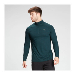 MyProtein Mens Performance 1/4 Zip Top sarcelle profonde