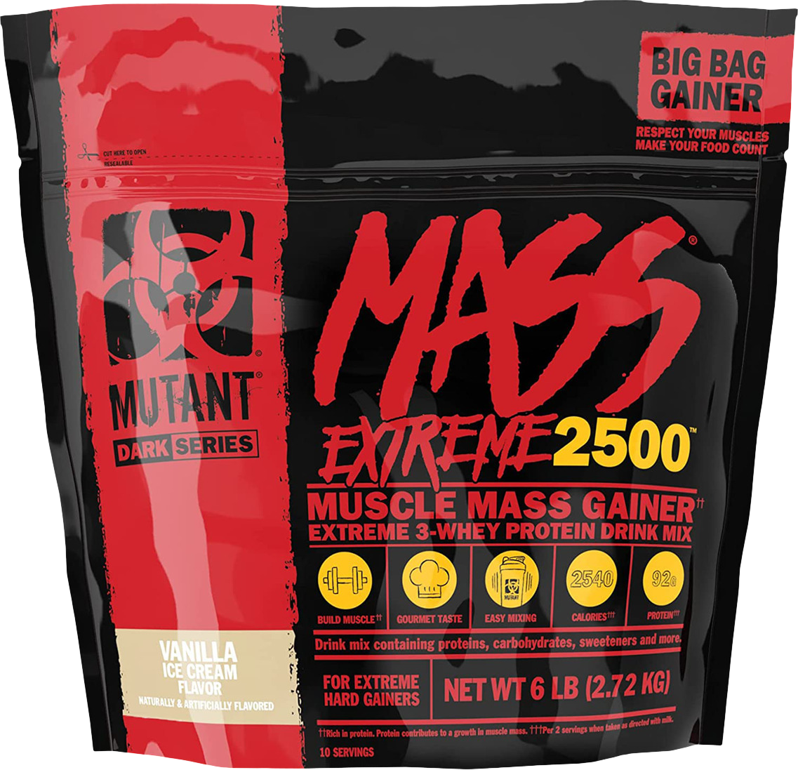 Mutant Mass XXXtreme 2500 2720 g gelado de baunilha