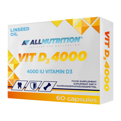 ALLNUTRITION
Vit D3 4000 Linseed oil 60 kapsúl