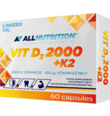ALLNUTRITION Vit D3 + K2 Linseed oil 60 kapslí