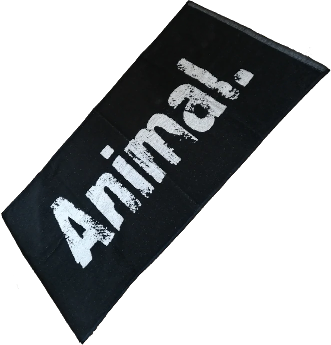 Universal Animal Gym Towel 100 x 50 cm czarny