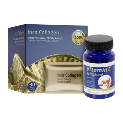 Inca Inca Collagen 30 vrecúšok + Vitamín C 30 tabliet