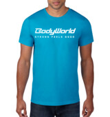 BodyWorld Pánské triko BodyWorld Strong Feels Good modré / bílé logo