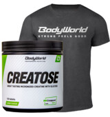 BodyWorld Creatose (Creapure® Gluco) 120 tabletta + AJÁNDÉK BodyWorld póló