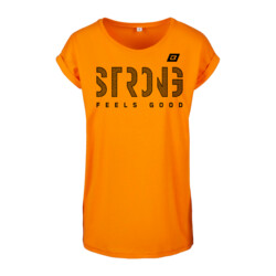BodyWorld Dámské triko STRONG Pattern Extended Shoulder oranžové