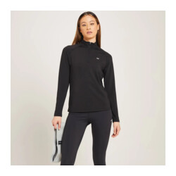 MyProtein Womens Linear Mark Training 1/4 Zip Top black